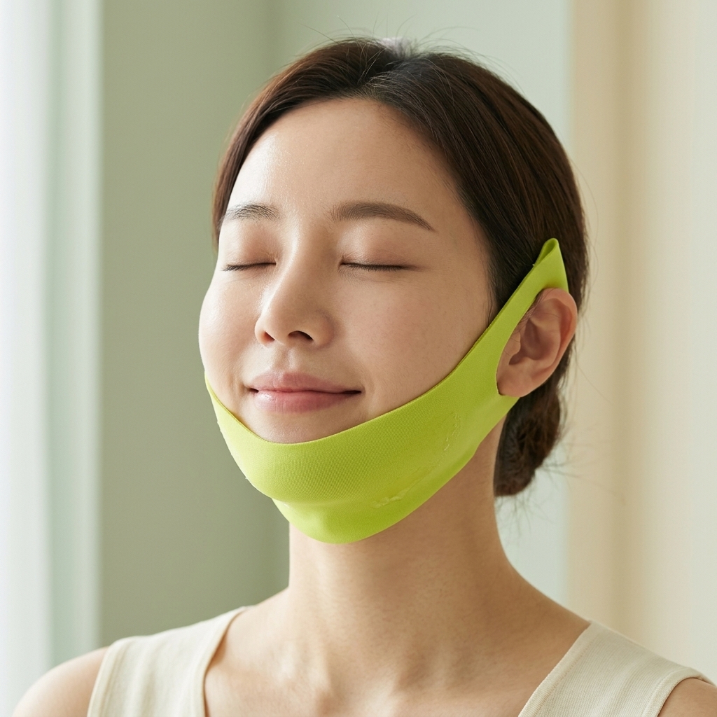 Woman relaxing while wearing the Lumiere band